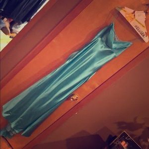 Aqua prom dress